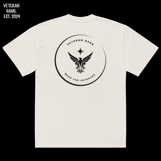 Veteran Gang: "Crafted For Warriors of Old" and "Made For Veterans" Oversized Faded T-Shirt